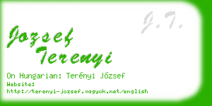 jozsef terenyi business card