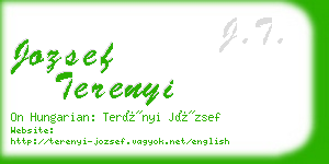 jozsef terenyi business card